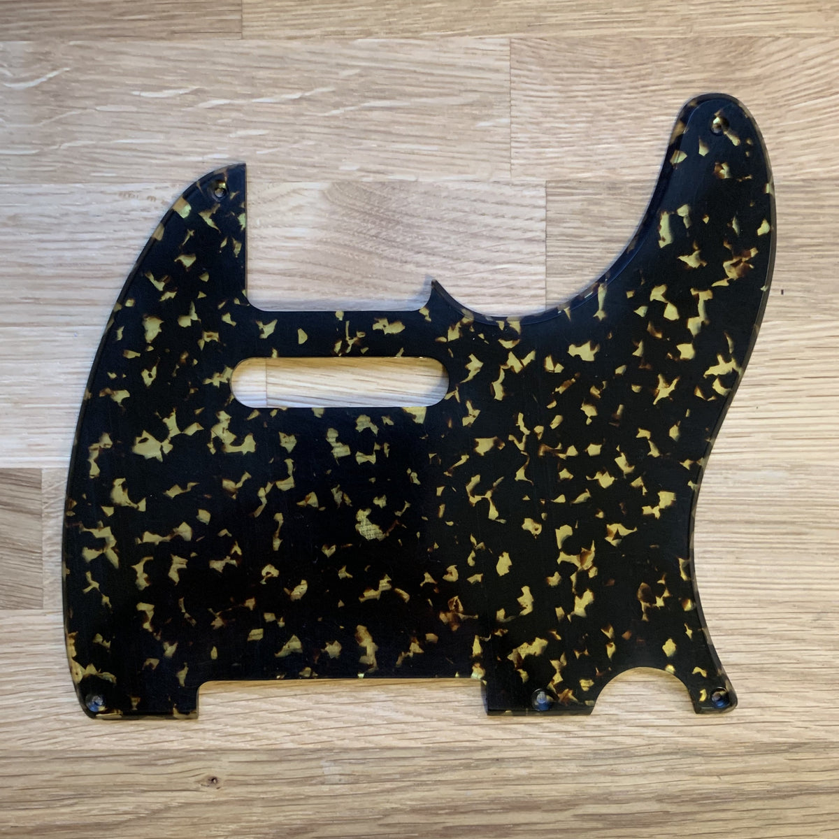 T-style Guitar Pickguard T-neck PU - Yellow/Brown flake Solid Italian