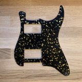 S-style Guitar Pickguard HH - Yellow/Brown flake Solid Italian Tortoise [#N1A010P]