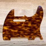 T-style Guitar Pickguard T-neck PU - Amber Solid Italian Tortoise [#N1A024P]