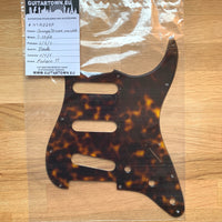 S-style Guitar Pickguard SSS - Orange/Brown flake Solid Italian Tortoise [#N1A029P]